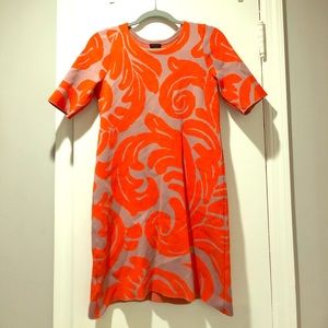 Casual Orange Printed Dress